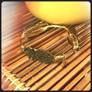 Bourbon and bowties pineapple gold bangle